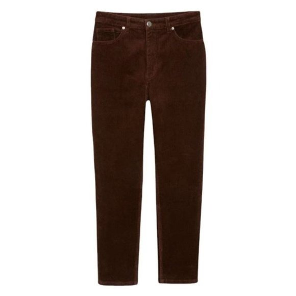 MONKI Organic‎ Cotton Brown Corduroy Trousers Size 42/ US 12 NWT - Picture 1 of 11